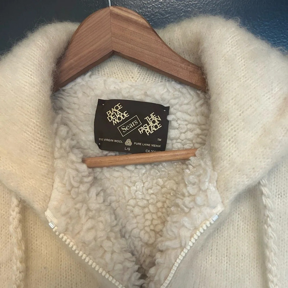 Sears vintage wool coat L great used condition minor staining inside - Picture 7 of 11